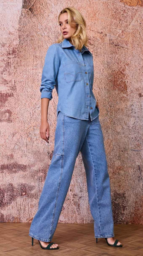 CALÇA JEANS BAGGY BALLOON PENCES