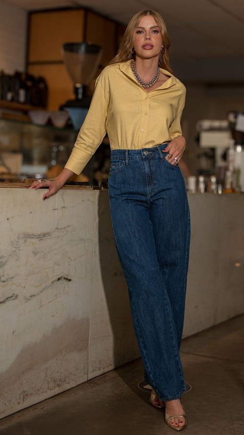 CALÇA JEANS BAGGY BALLON