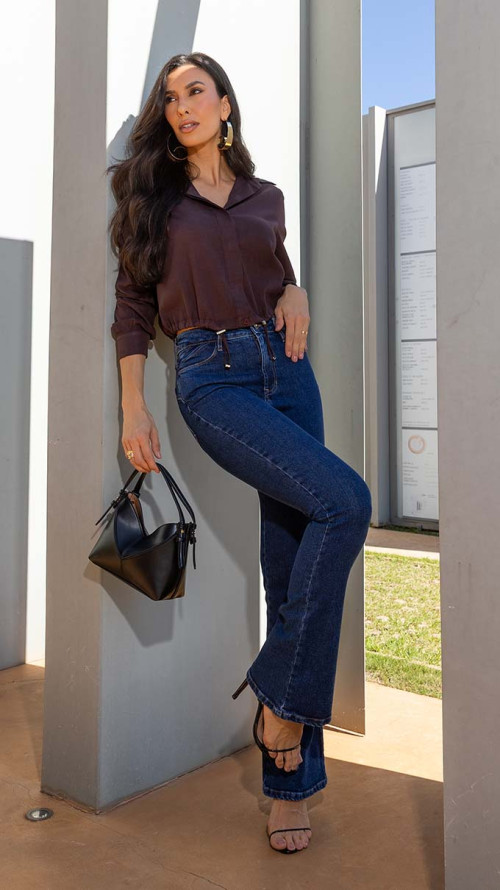CALÇA JEANS FLARE BOOT CUT