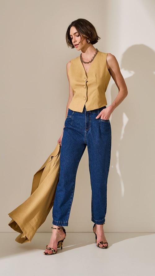 CALÇA JEANS SLOUCH PENCES