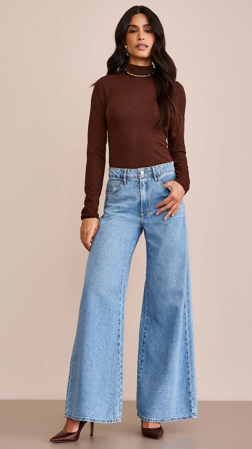 CALÇA JEANS SUPER WIDE BÁSICA