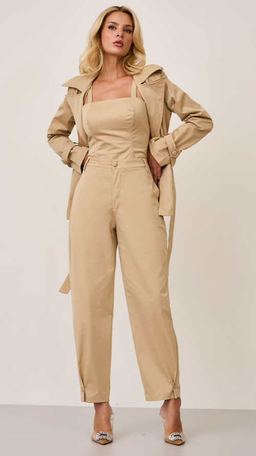 CALÇA SLOUCH ALFAIATARIA BEGE