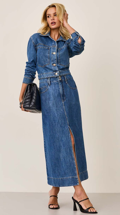 SAIA JEANS LONGA BARRA LARGA