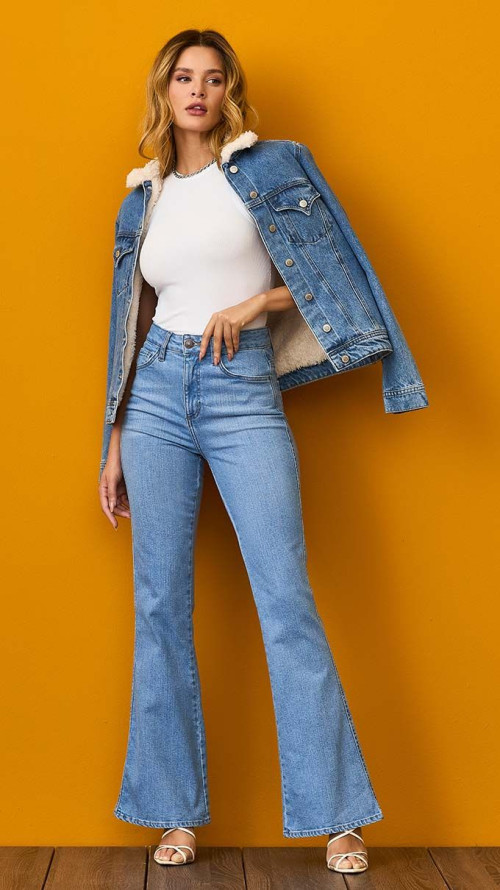 CALÇA FLARE CLARA