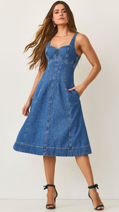 VESTIDO MIDI BORBA GODÊ