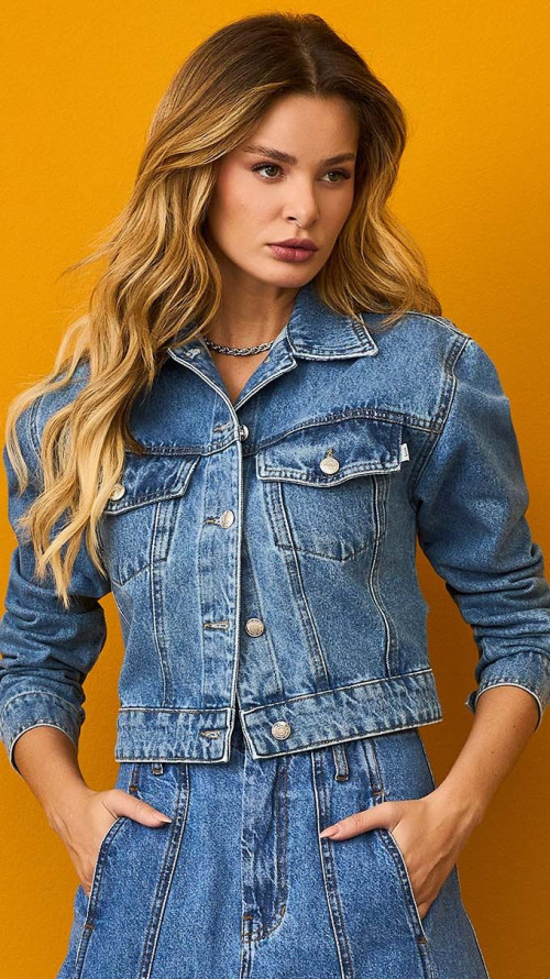JAQUETA CROPPED JEANS CÓS LARGO