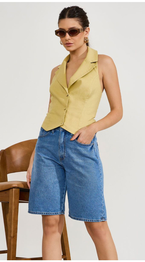 BERMUDA JORTS JEANS CLARO