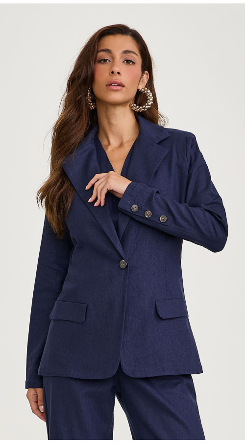 BLAZER LINHO COM FAIXA AZUL NOITE