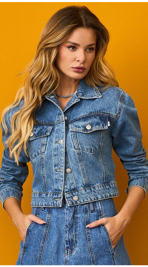 JAQUETA CROPPED JEANS CÓS LARGO