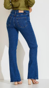 CALÇA JEANS FLARE ESCURA BOLSO DIFERENCIADO