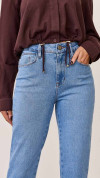 CALÇA JEANS FLARE BOLSO RELÓGIO