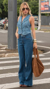CALÇA JEANS WIDE LEG BÁSICA