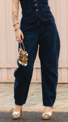 CALÇA JEANS BARREL DARK BLUE