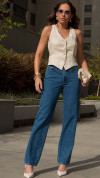 CALÇA JEANS RETA