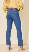 CALÇA JEANS RETA CINTURA ALTA