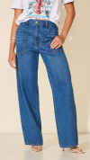 CALÇA JEANS JUMBO BOLSO FRONTAL 