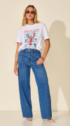 CALÇA JEANS JUMBO BOLSO FRONTAL 