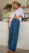 CALÇA JEANS JUMBO ESCURA