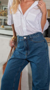 CALÇA JEANS JUMBO ESCURA