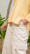 CALÇA JEANS BAGGY BALLON OFF WHITE