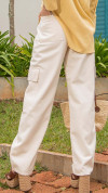 CALÇA JEANS BAGGY BALLON OFF WHITE