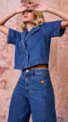 CALÇA JEANS SUPER WIDE LEG RECORTES