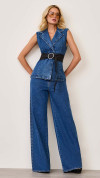 CALÇA JEANS MAXI WIDE TACHAS