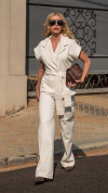CALÇA JEANS WIDE LEG WHITE DENIM