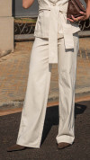 CALÇA JEANS WIDE LEG WHITE DENIM