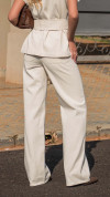 CALÇA JEANS WIDE LEG WHITE DENIM