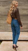CALÇA JEANS MOM PENCES
