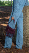 CALÇA JEANS WIDE LEG BORDADA