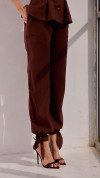CALÇA LINHO HAREM ALADIM MARROM