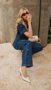 CALÇA JEANS MAXI WIDE BOTÕES