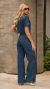 CALÇA JEANS MAXI WIDE BOTÕES