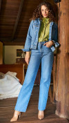 CALÇA JEANS WIDE LEG RIHANNA CLARA
