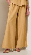 CALÇA PANTALONA DE LINHO CARAMELO