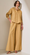 CALÇA PANTALONA DE LINHO CARAMELO