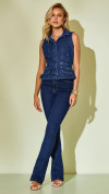 CALÇA JEANS FLARE CINTURA ALTA