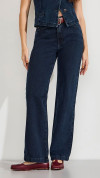 CALÇA JEANS WIDE LEG DARK BLUE