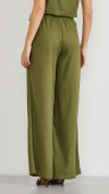 CALÇA MAXI WIDE LINHO VERDE OLIVA