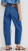 CALÇA JEANS BARREL BOLSO RELÓGIO