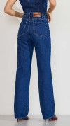 CALÇA JEANS WIDE LEG BOLSO RELÓGIO
