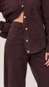 CALÇA SARJA BAGGY BALLOON MARROM