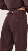 CALÇA SARJA BAGGY BALLOON MARROM