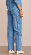 CALÇA JEANS BAGGY BALLOON CARGO