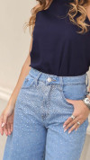 BERMUDA JEANS CLARA COM STRASS