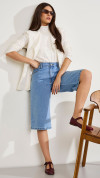 BLUSA GOLA ALTA ELEGANCE OFF WHITE