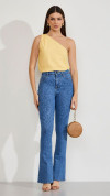 BLUSA OMBRO SÓ ABERTURA LATERAL AMARELO MANTEIGA
