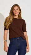 BLUSA TRICÔ JAMILE MARROM